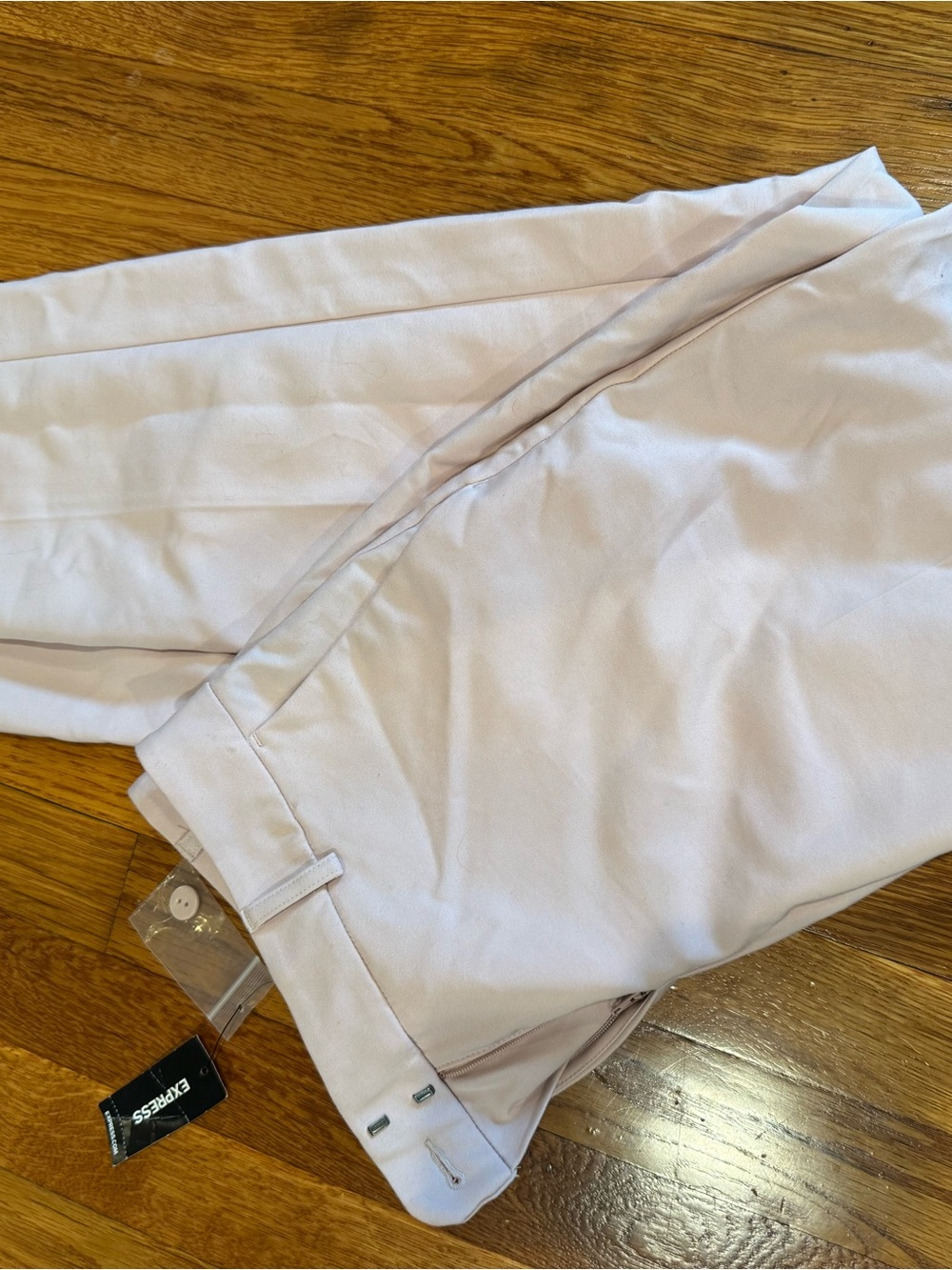 Express Cropped Slim Pants in Light Pink